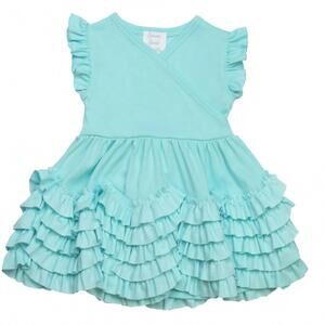 NEW LEMON LOVES LAYETTE baby and toddlers mia dress in blue tint